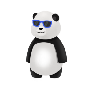 Panda with glasses