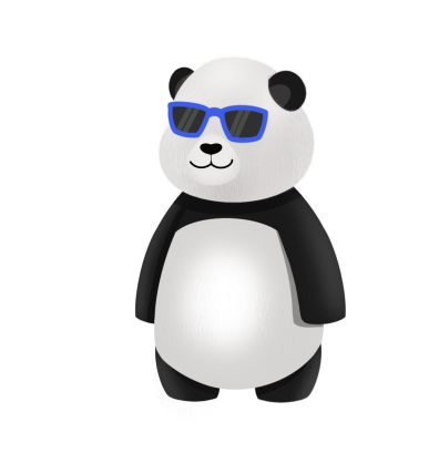 Panda with sunglasses